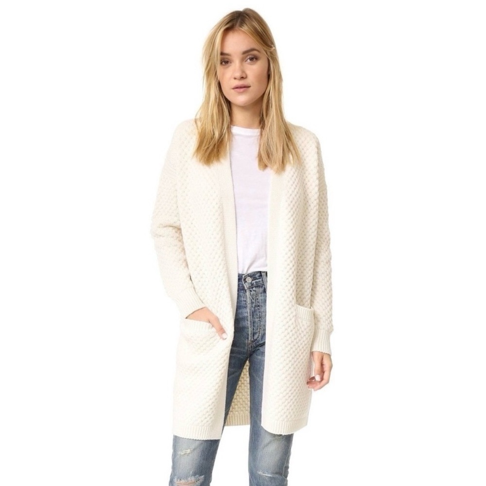 Vince Honeycomb Longline Cardigan